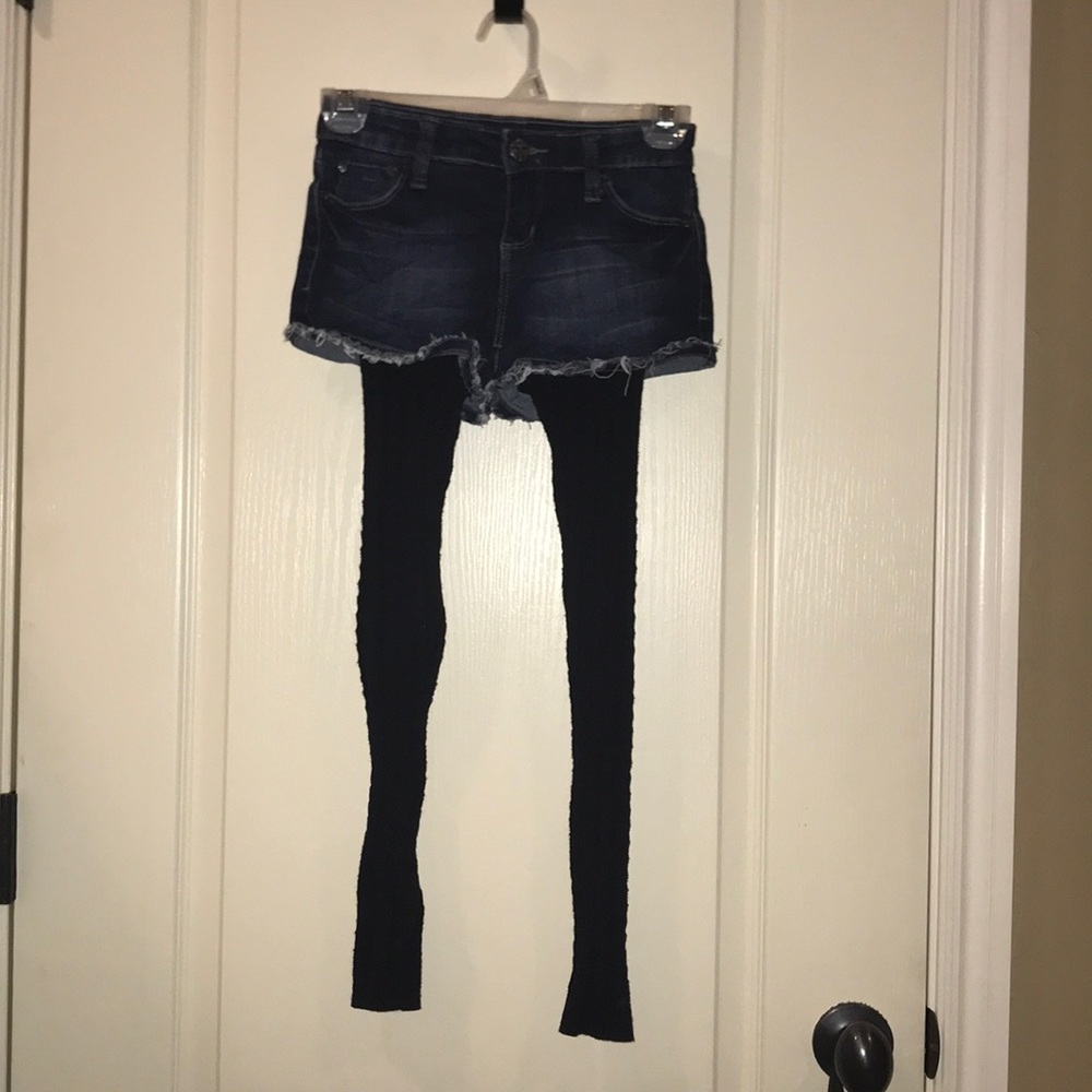 Jean shorts with Tights